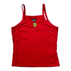 Rare Vintage Ferrari Red Tank Top 2002 Women's Red Size 3 Small Medium Y2K